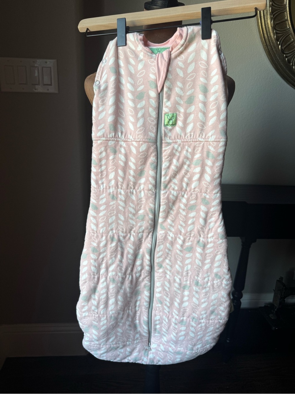 ergoPouch 2.5 TOG Baby Sleep Sack 3-12M Pink Leaf Organic Cotton